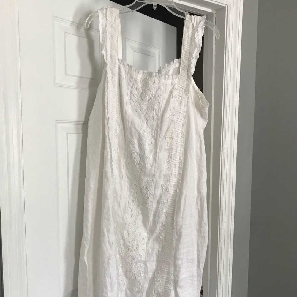 White Linen Dress